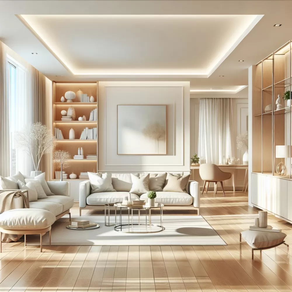 jakie meble do jasnej podłogi w salonie