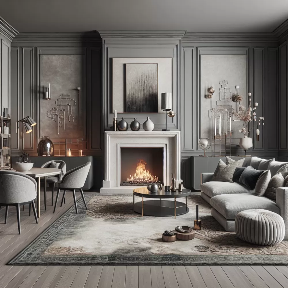 jakie meble do salonu z kominkiem