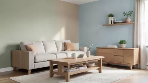 jaki kolor ścian do jasno brązowych mebli w pokoju