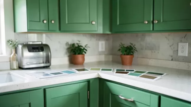 Jaki kolor ścian do zielonych mebli w kuchni