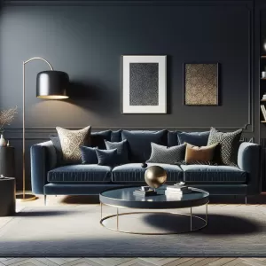 jakie meble do granatowej kanapy