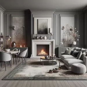 jakie meble do salonu z kominkiem