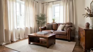 Jakie zasłony do brązowych mebli